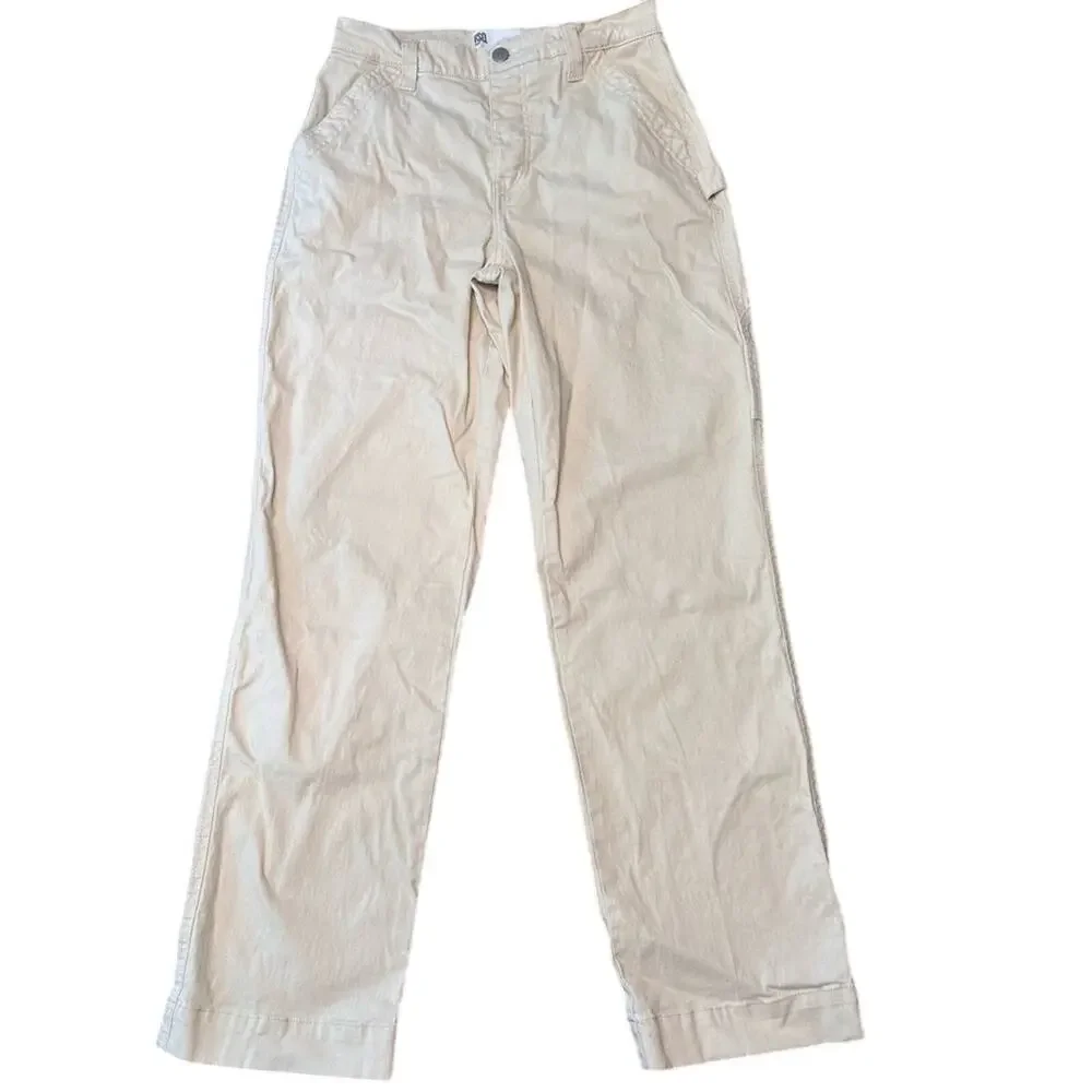 RSQ Jeans Tilly's Carpenter Pants Beige Cargo Size 27 Stretch Pockets Utility